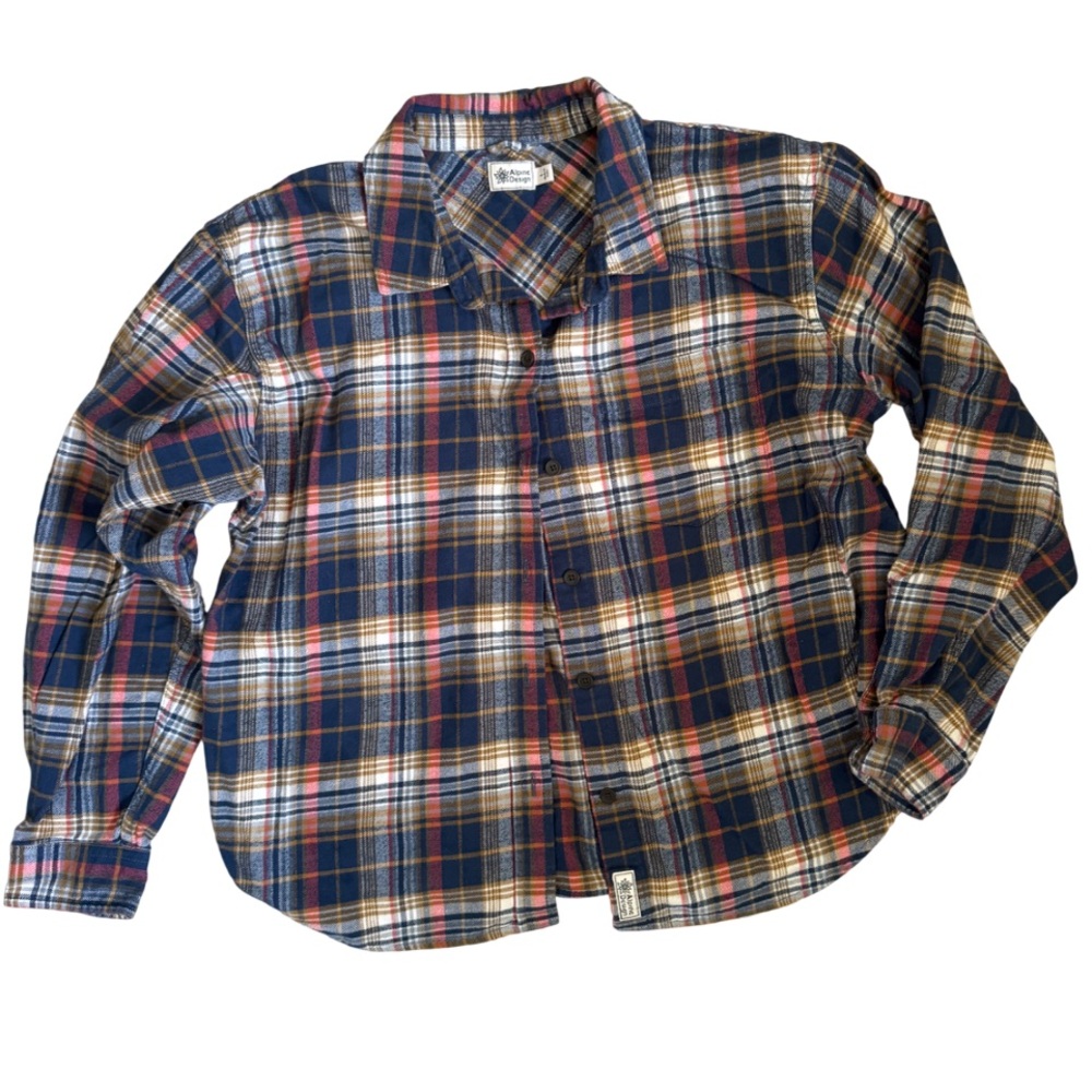 Alpine Design Women’s Cotton Plaid Flannel Shirt Large